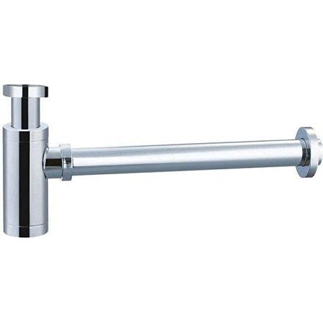 VAŁAZ Sifon vu pour lavabo en chrome pour salle de bains-design contemporain-maneuver simple-20 cm
