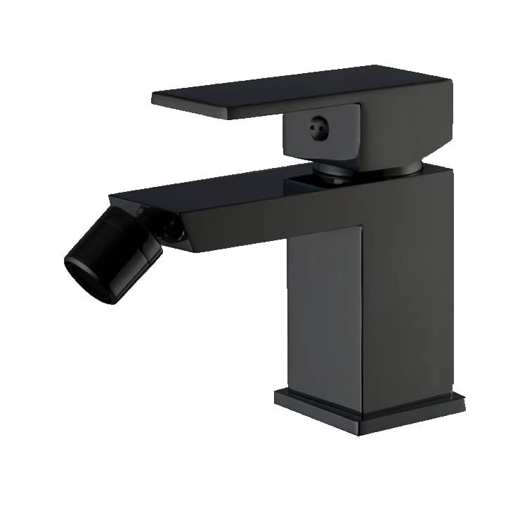 ROBESPIERRE VALAZ Robinet Bidet Carré Noir Mat | Robinet Salle Bain Mélange Eau Froide Chaude, Pas de Fuites, Installati