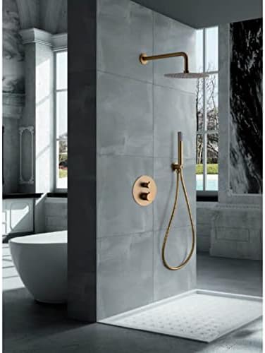 Thermostat de douche encastré mural or brossé Line Imex GTD038/OC pour salle de bain design et fonctionnelle