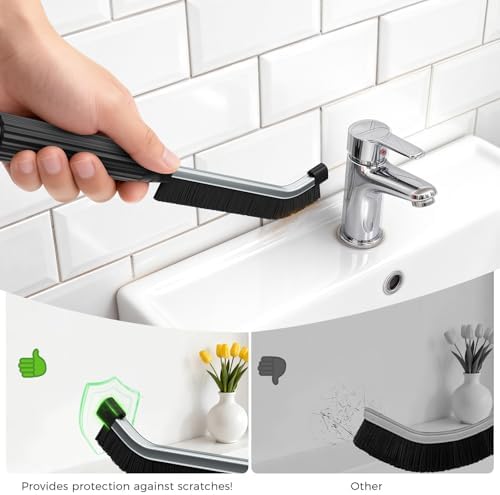 Broche d nettoyage Oderra 0.3mm pour carrelage et joints de douche et cuisine - Noir (4 pièces)