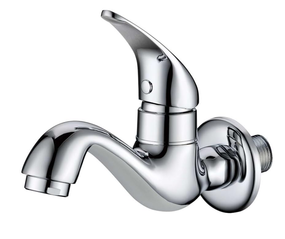  Robinet mural pour lavabo eau froide Blanc, facile à installer, idéal pour la salle de bain
| Robinet mural pour lavabo