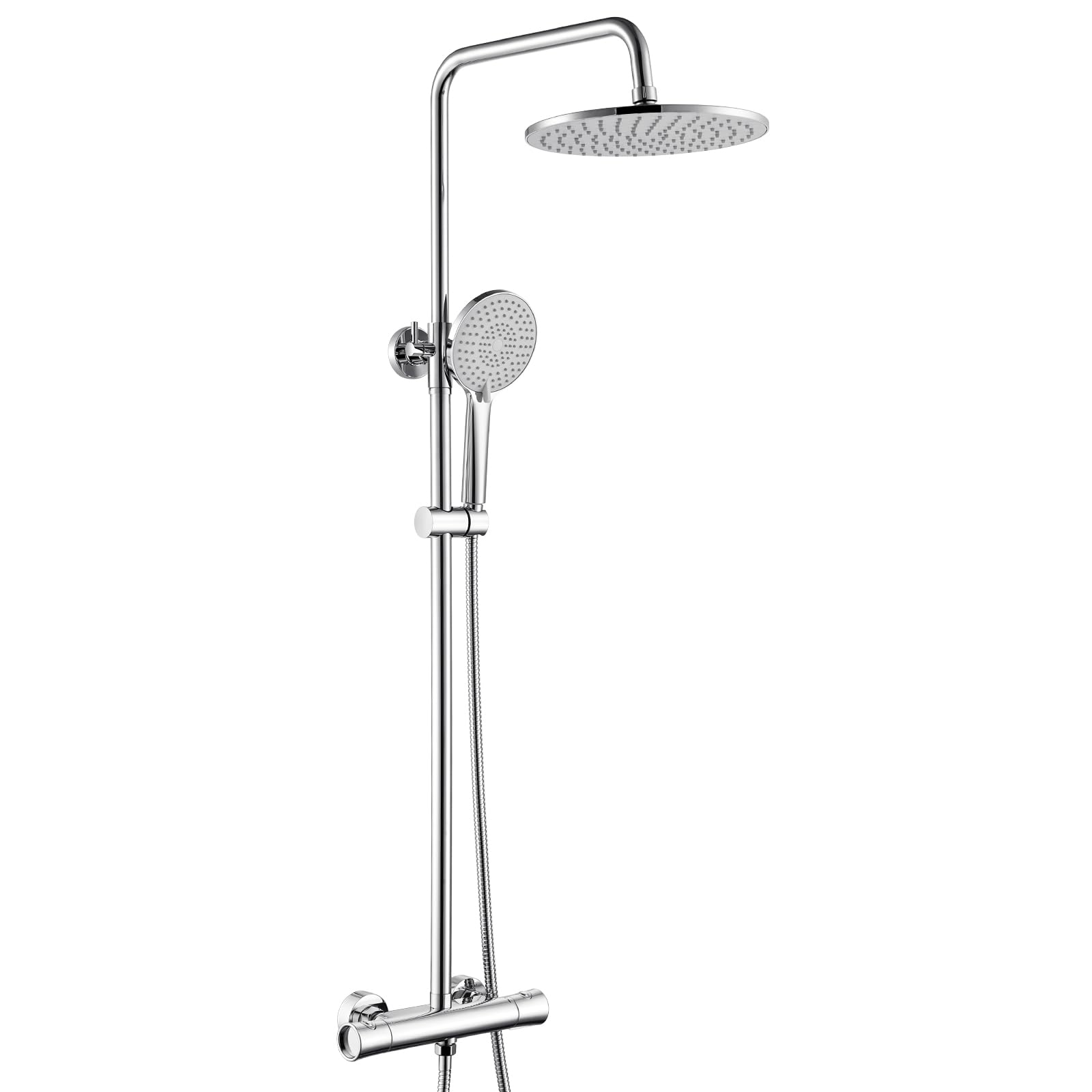 Colonne de douche thermostatique Auralum, douchette 3 modes, extensible, ABS Φ25cm