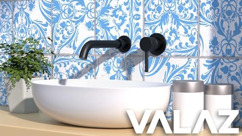 Valaz Robinet Mural Salle de Bain | Mitigeur Lavabo, Mitigeur Eau Froide et Chaude, Pas de Fuites, Facile à Installer | 