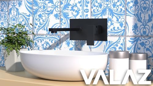 VALAZ Robinet Salle de Bains mural Mitigeur lavabo | Mitigeur eau froide et chaude, sans fuites, installation facile et 