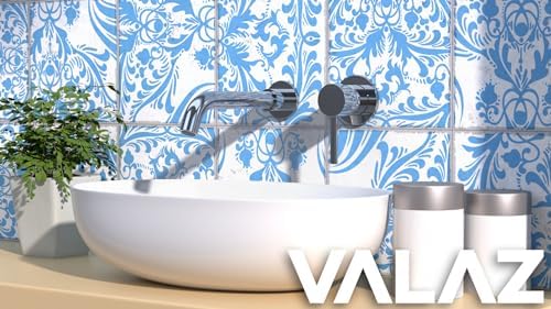 VALAZ Robinet Salle de Bain Mural | Mitigeur Lavabo, Pas de Fuites, Facile à Installer | Laiton Inoxydable, Élégant Chro